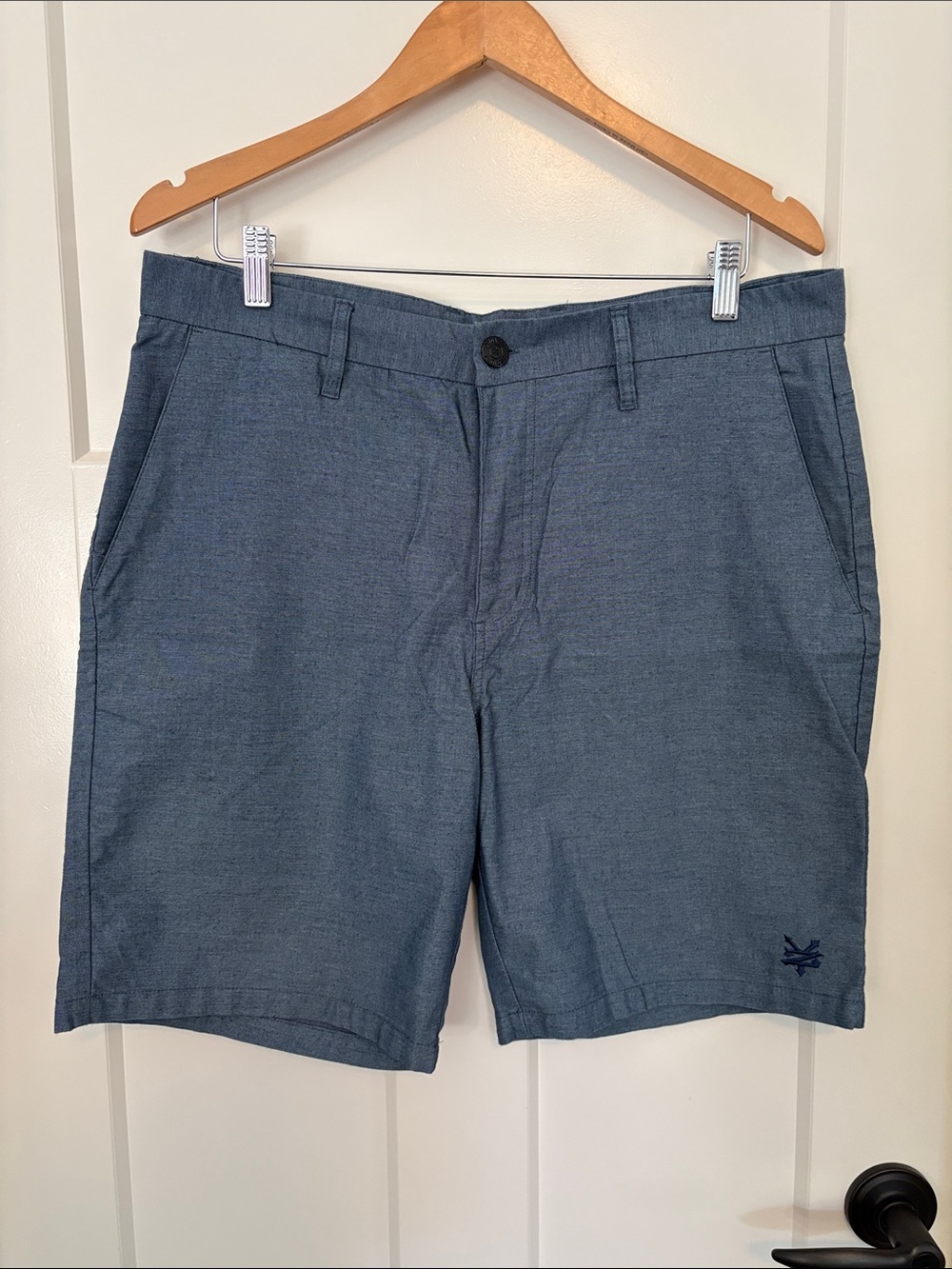 Zoo York Men's Slate Blue Flat-Front Shorts